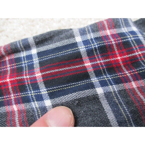 UNTUCKit Shirt Men Large Slim Fit Gray Red Holmberg Plaid Flannel Button Up * - Picture 4 of 11